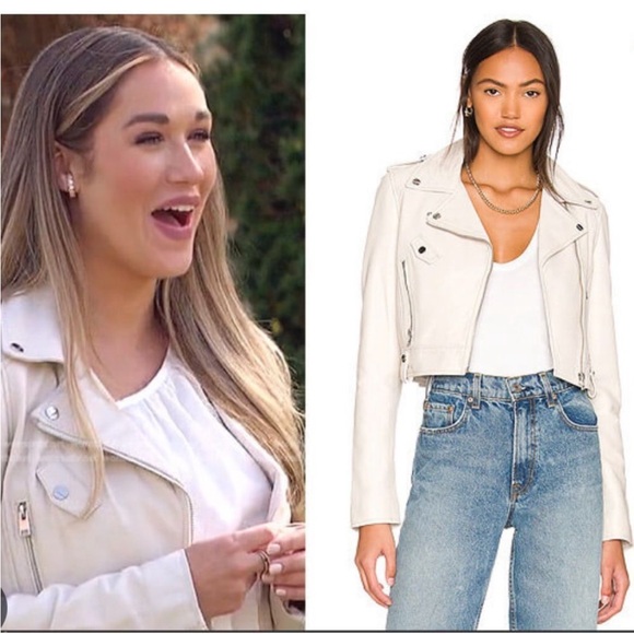 REVOLVE Jackets & Blazers - Lamarque Ciara Leather Moto Biker Jacket Bone Size Medium $625